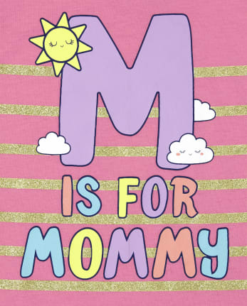 Camiseta estampada M es para mamá para bebés y niñas pequeñas