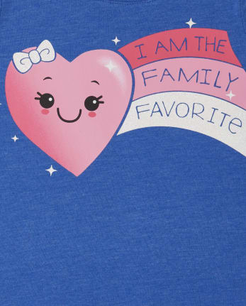 T-shirt graphique préféré de la famille des bébés et des petites filles