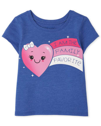 T-shirt graphique préféré de la famille des bébés et des petites filles