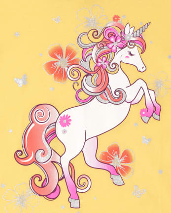 T-shirt graphique licorne pour filles