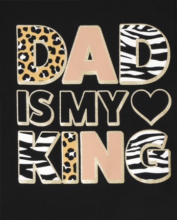 Girls Dad Is My King Graphic Tee