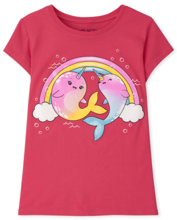 Girls Narwhal Graphic Tee
