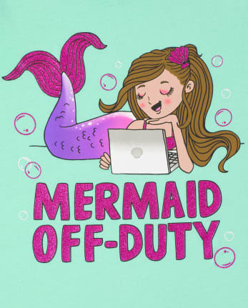 T-shirt graphique Mermaid Off Duty pour filles