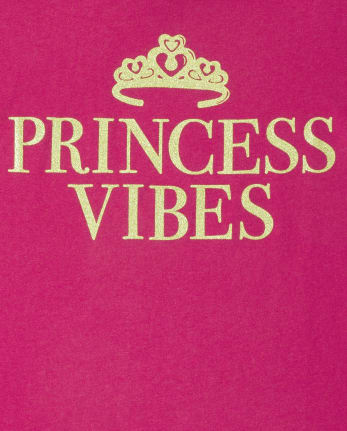 Girls Princess Vibes Graphic Tee