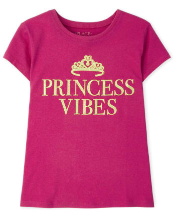 Girls Princess Vibes Graphic Tee