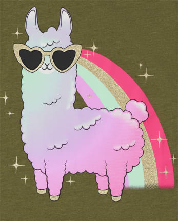 T-shirt graphique lama pour filles