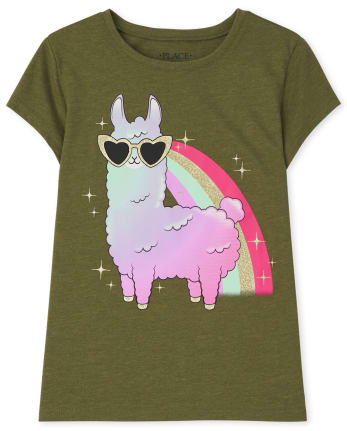 T-shirt graphique lama pour filles