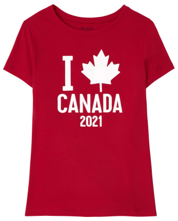 Womens Matching Family Canada Day 2021 Graphic Tee