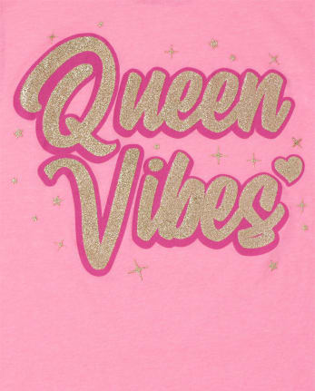 Girls Queen Vibes Graphic Tee