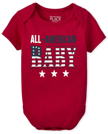 Body gráfico unisex para bebé a juego con la familia Americana All American