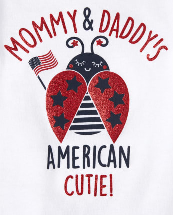 Baby Girls Americana Cutie Graphic Bodysuit