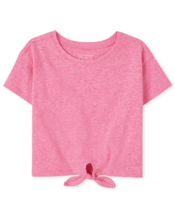 Baby and Toddler Girls Tie Front Top
