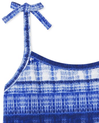 Toddler Girls Print Tie Strap Tank Top 3-Pack