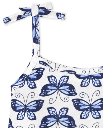 Toddler Girls Print Tie Strap Tank Top 3-Pack