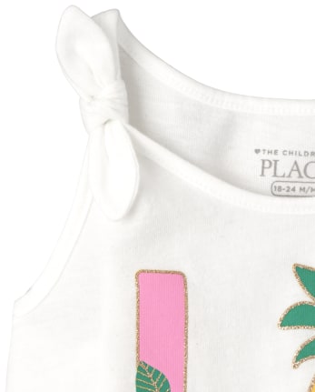 Toddler Girls Bow Tank Top 2-Pack