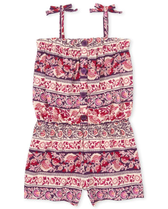 Mameluco con hombros anudados y estampado para bebés y niñas pequeñas