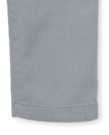 Pantalones chinos ajustados elásticos para bebés y niños pequeños - FIN GRAY
