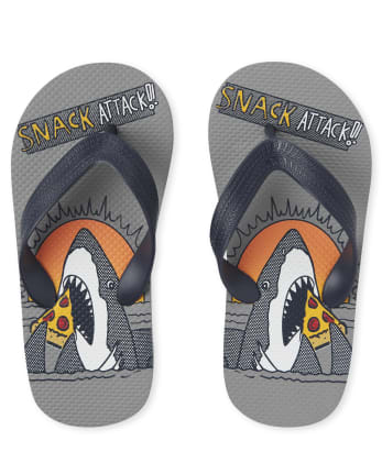 Boys shark flip flops clearance