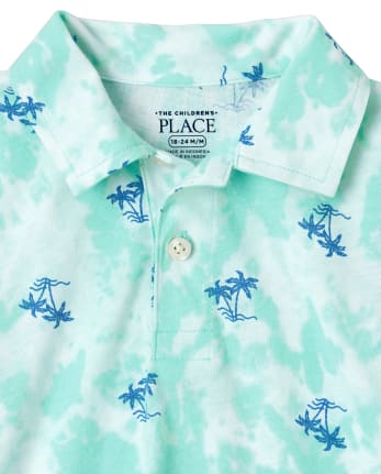 Baby And Toddler Boys Print Jersey Polo