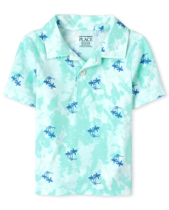 Baby And Toddler Boys Print Jersey Polo