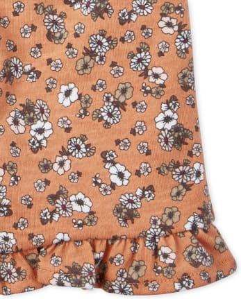 Toddler Girls Floral Ruffle 2-Piece Set