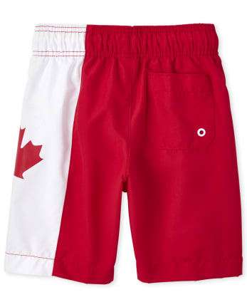 Boys Canada Day Swim Trunks