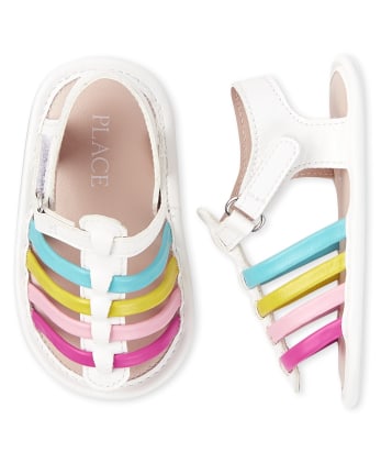 Baby Girls Rainbow Strappy Sandals
