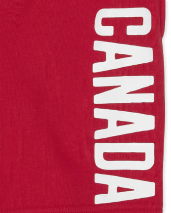 Short en molleton de la fête du Canada pour garçon