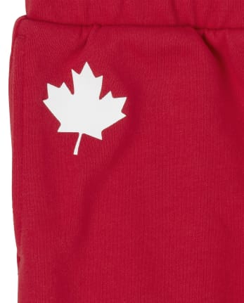 Short en molleton de la fête du Canada pour garçon