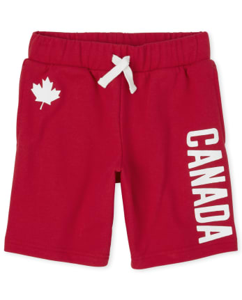 Short en molleton de la fête du Canada pour garçon