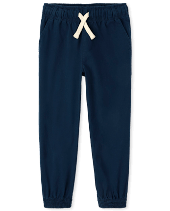 Boys Uniform Canvas Woven Stretch Pull On Jogger Pants BLUE The Children s Place