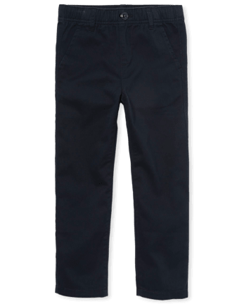 Pantalones chinos rectos elásticos uniformes para niños - NEW NAVY