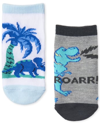 Toddler Boys Dino Ankle Socks 6-Pack
