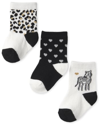 Baby Girls Animal Midi Socks 6-Pack