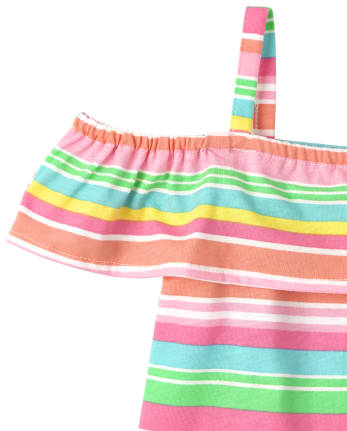Toddler Girls Rainbow Striped 2-Piece Set