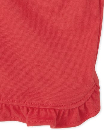 Ensemble 2 pièces à volants fleuris pour toute-petite fille