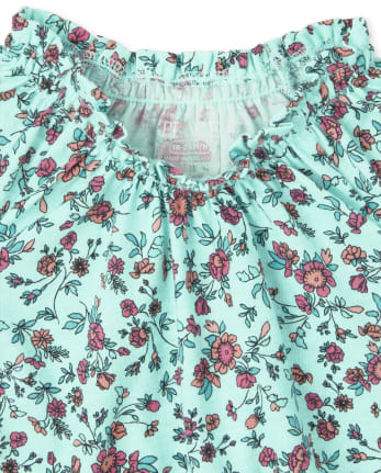 Toddler Girls Floral Smocked 2-Piece Set