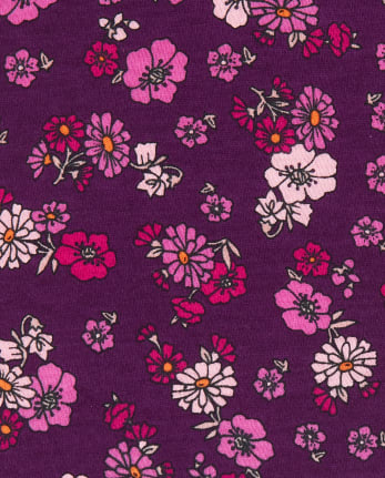 Conjunto de 2 piezas de cambray floral para niñas pequeñas