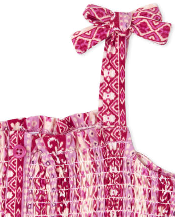 Toddler Girls Floral Smocked 2-Piece Set