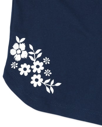 Ensemble 4 pièces licou fleuri pour petites filles