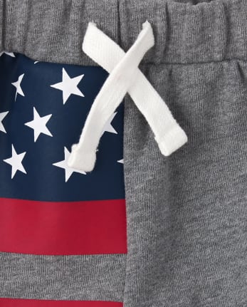 Baby And Toddler Boys Americana Flag French Terry Shorts