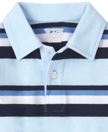 Polo de punto a rayas para bebés y niños pequeños