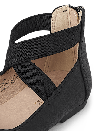 Ballerines uniformes à bride croisée pour toute-petite fille