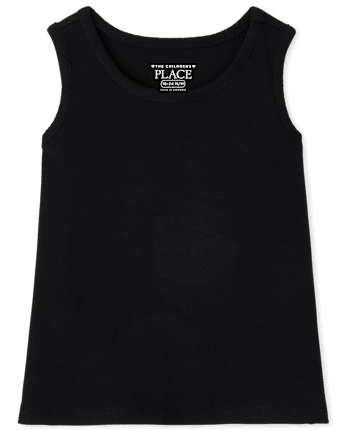Camiseta sin mangas básica uniforme para bebés y niñas pequeñas