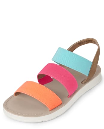 Girls Colorblock Elastic Sandals | The Children's Place CA
