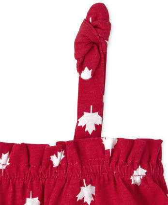 Baby And Toddler Girls Canada Day Romper