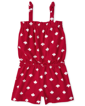 Baby And Toddler Girls Canada Day Romper
