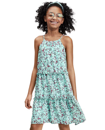 Girls Mommy And Me Floral Tiered Dress