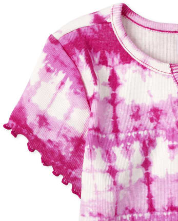 Haut côtelé tie-dye pour fille