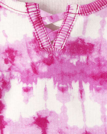 Haut côtelé tie-dye pour fille